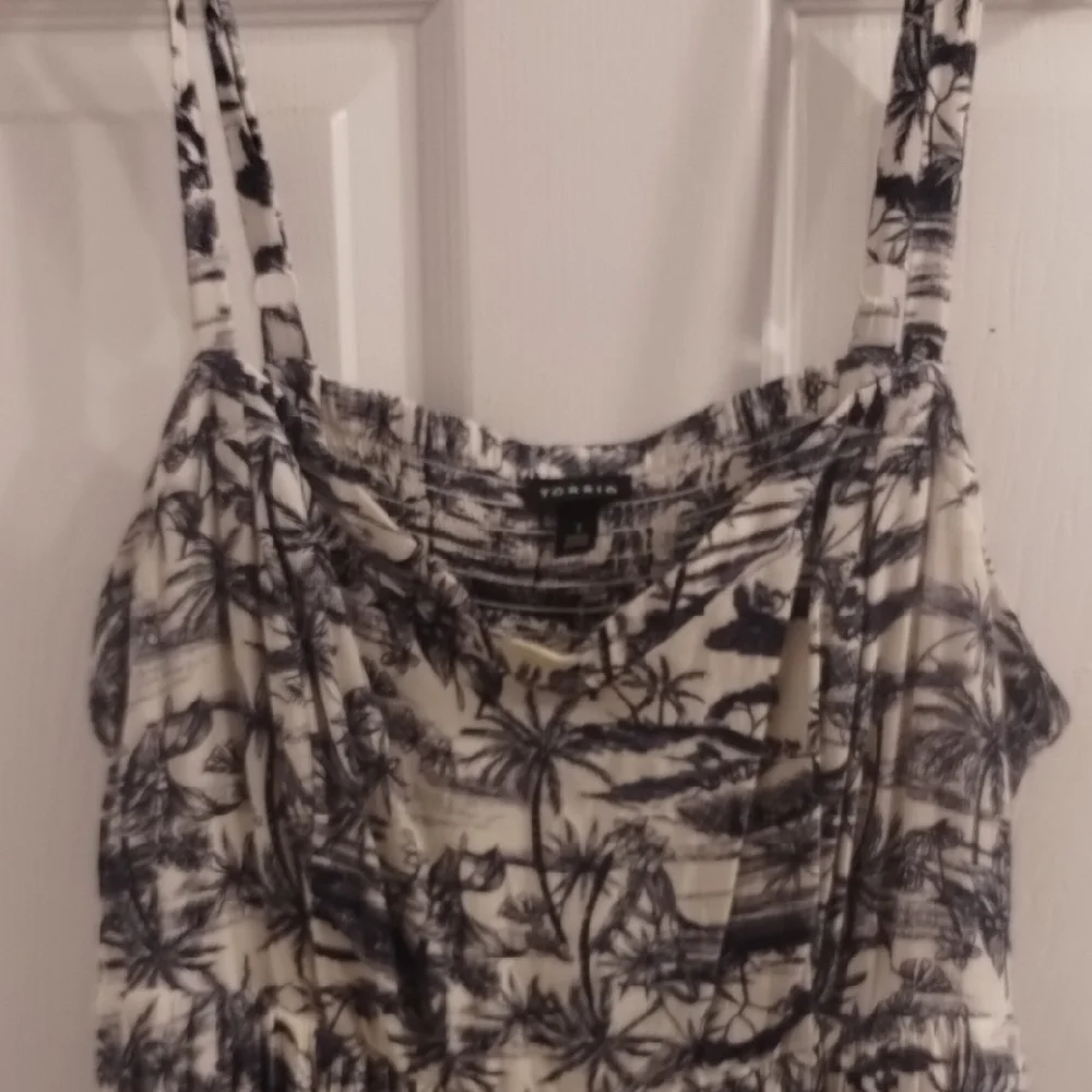 Torrid Blue and White Pleated Midi Sundress - Picture 2 of 2